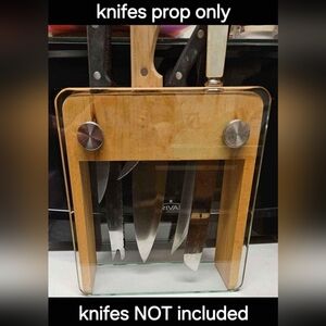 Mercer Glass Culinary Renaissance Block Holds 6 Knifes (not incl) Kitchen Decor